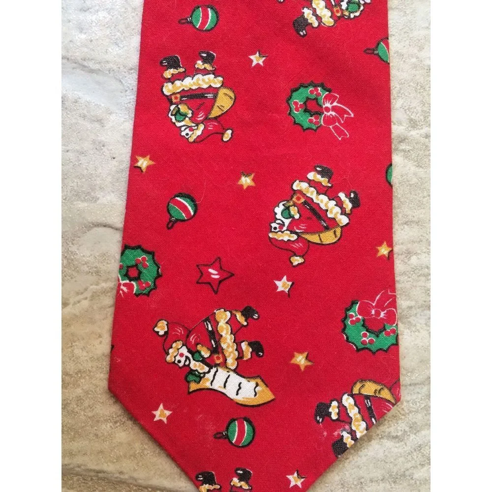 Sabatini Vintage Novelty‎ CHRISTMAS Men's NECK TIE Santa Holiday, FUN